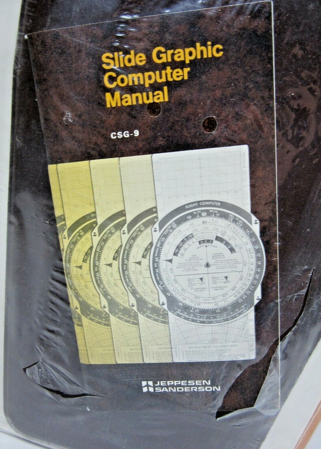 Vintage Jeppesen Sanderson Metal E-6B Flight Computer w/ Case & Manual New