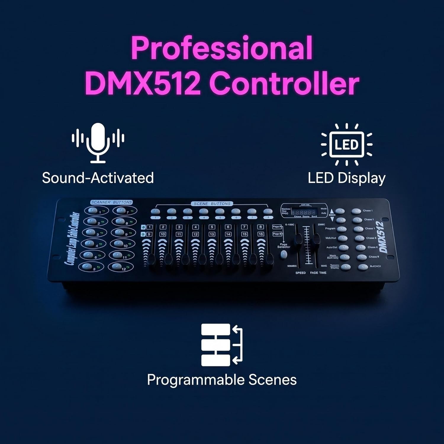 Versatile 192 DMX Controller for Stunning DJ Lighting Shows - Compact & Durable