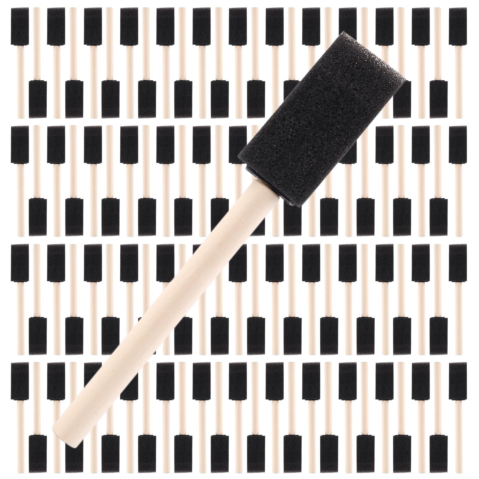 1" Foam Paint Brushes - 100 Pack, 1-Inch Painting Sponges - Premium Foam Brus...