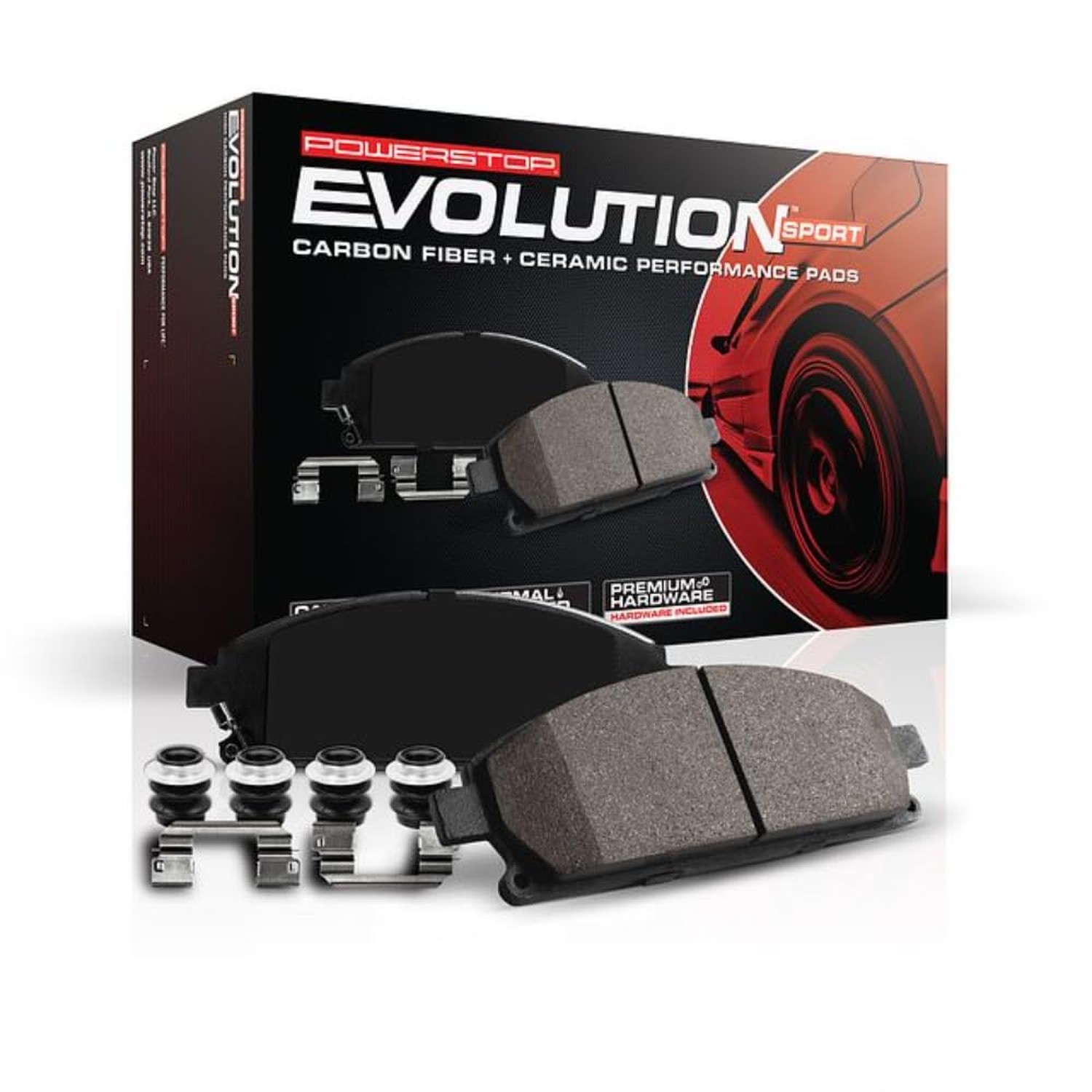 Power Stop Z23-1212 Rear Carbon Ceramic Brake Pads with Hardware For 2013-201...