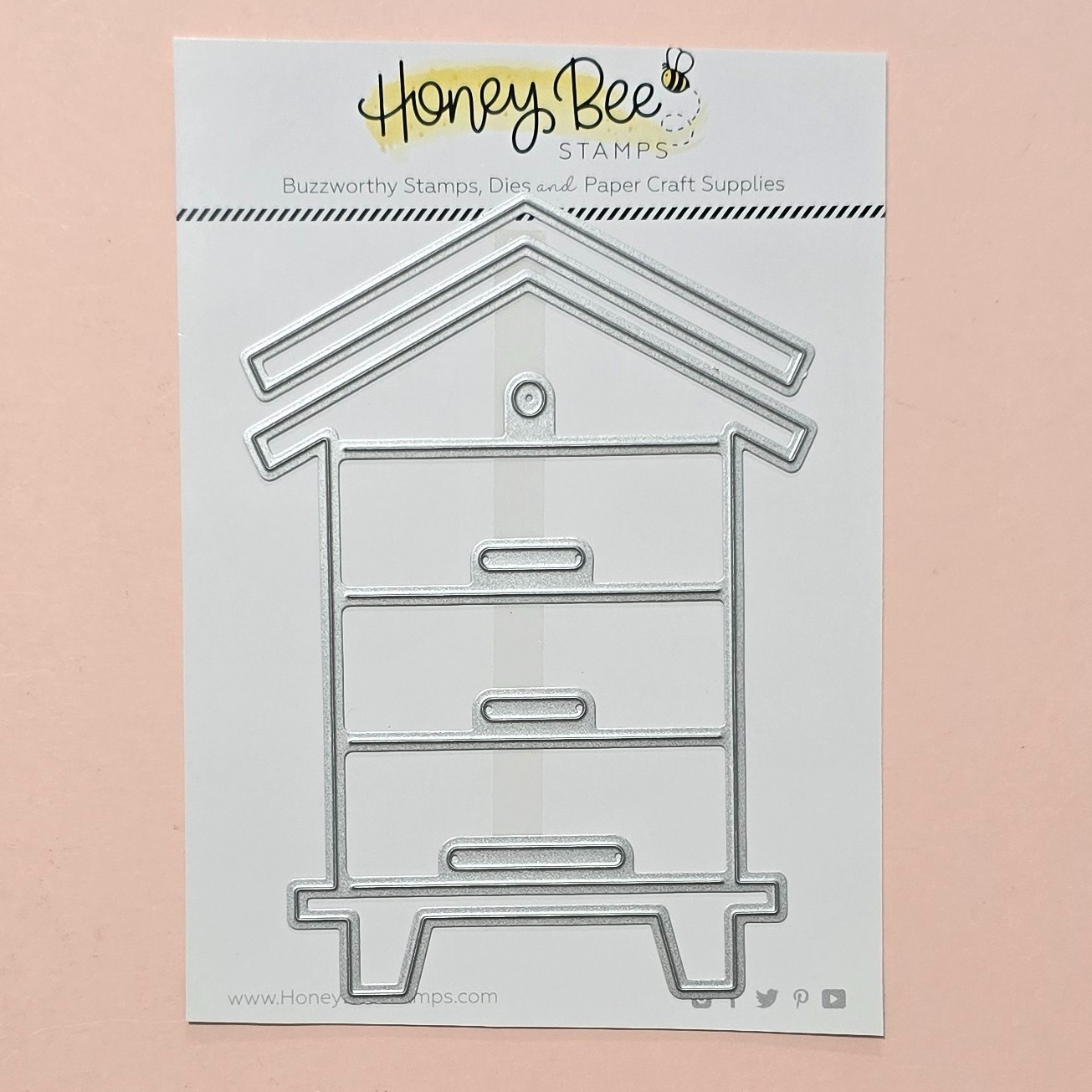 Honey Bee Stamps BEEHIVE BOX Honey Cuts Dies - w/Storage Sleeve RETIRED