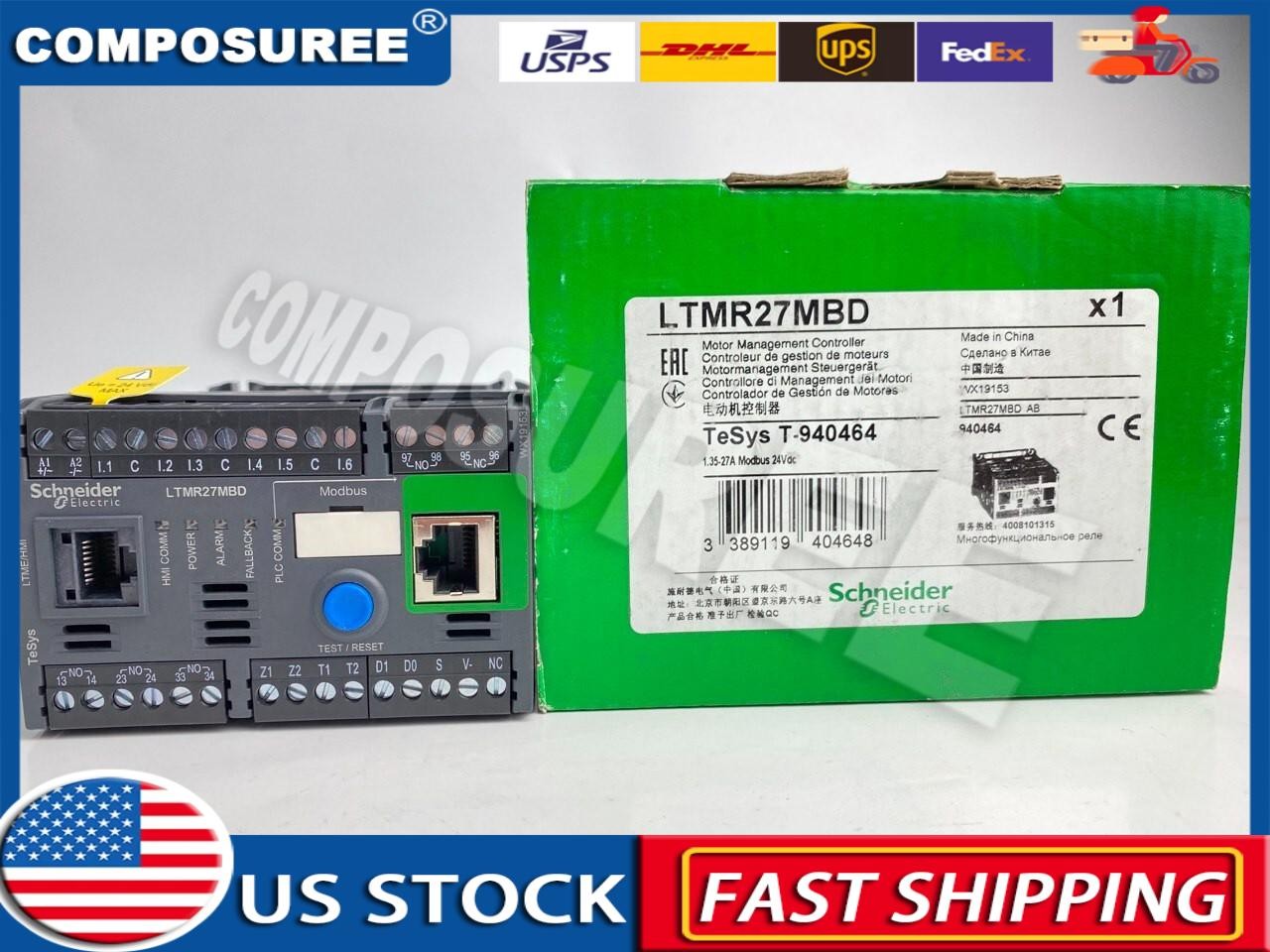 Schneider LTMR27MBD motor controller LTMR TeSys T 24V DC 27A for Modbus