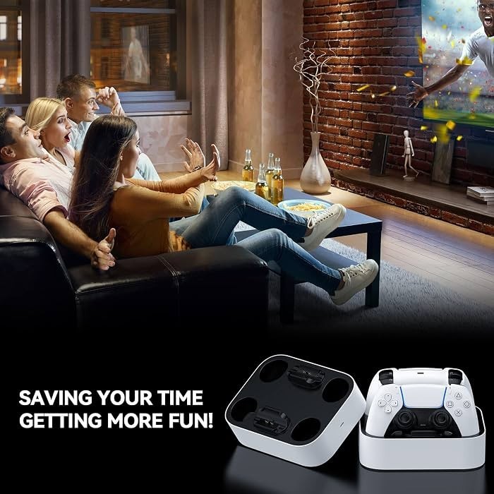 PS5 Controller Charger Station with LED Indicator,Self-Aligning Charging Dock