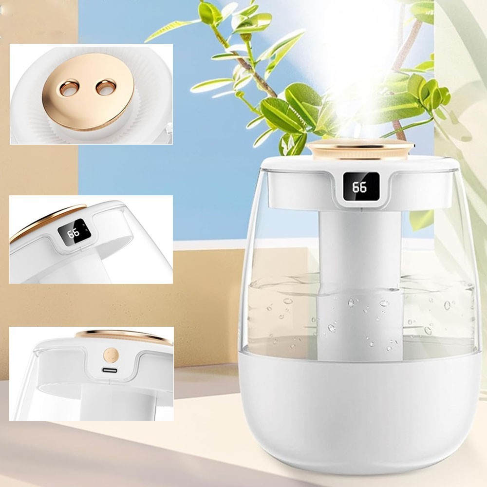 1.35L Humidifiers Ultrasonic Warm&Cool Mist LED Humidifier Top Fill For Bedroom