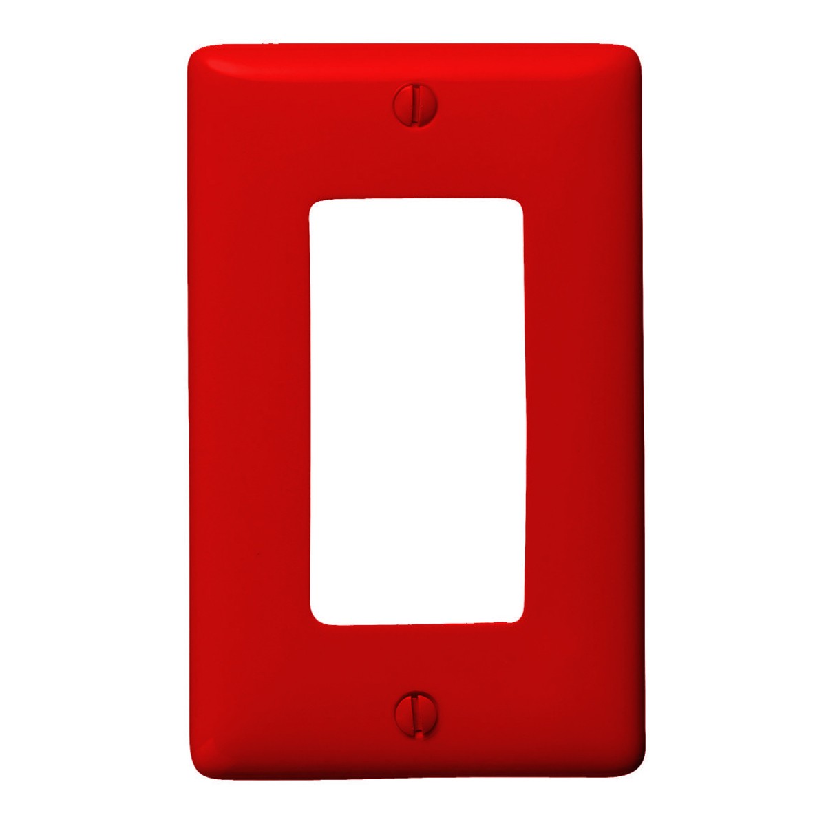 Hubbell NP26R Red 1-Gang Unbreakable Nylon Decorator Standard Wallplate Cover
