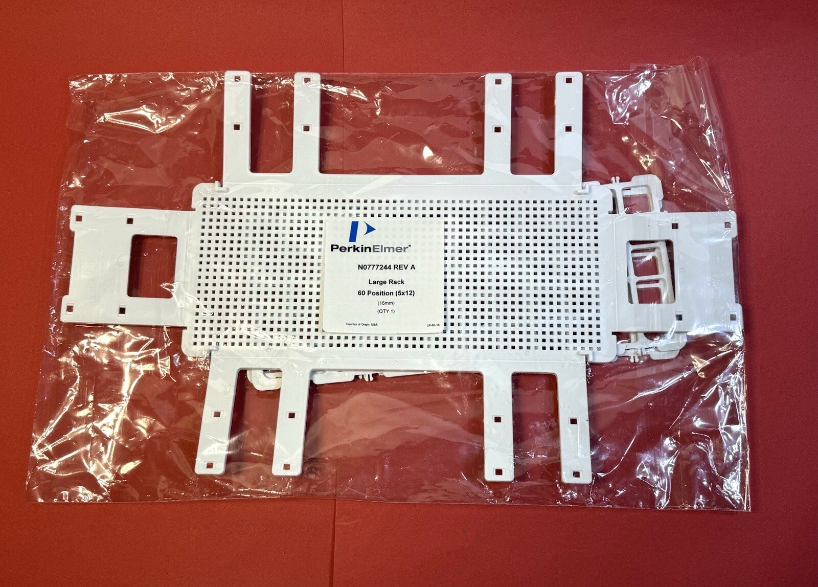 PerkinElmer N0777244 REV A Large Rack  60 Position (5x12) (16mm)