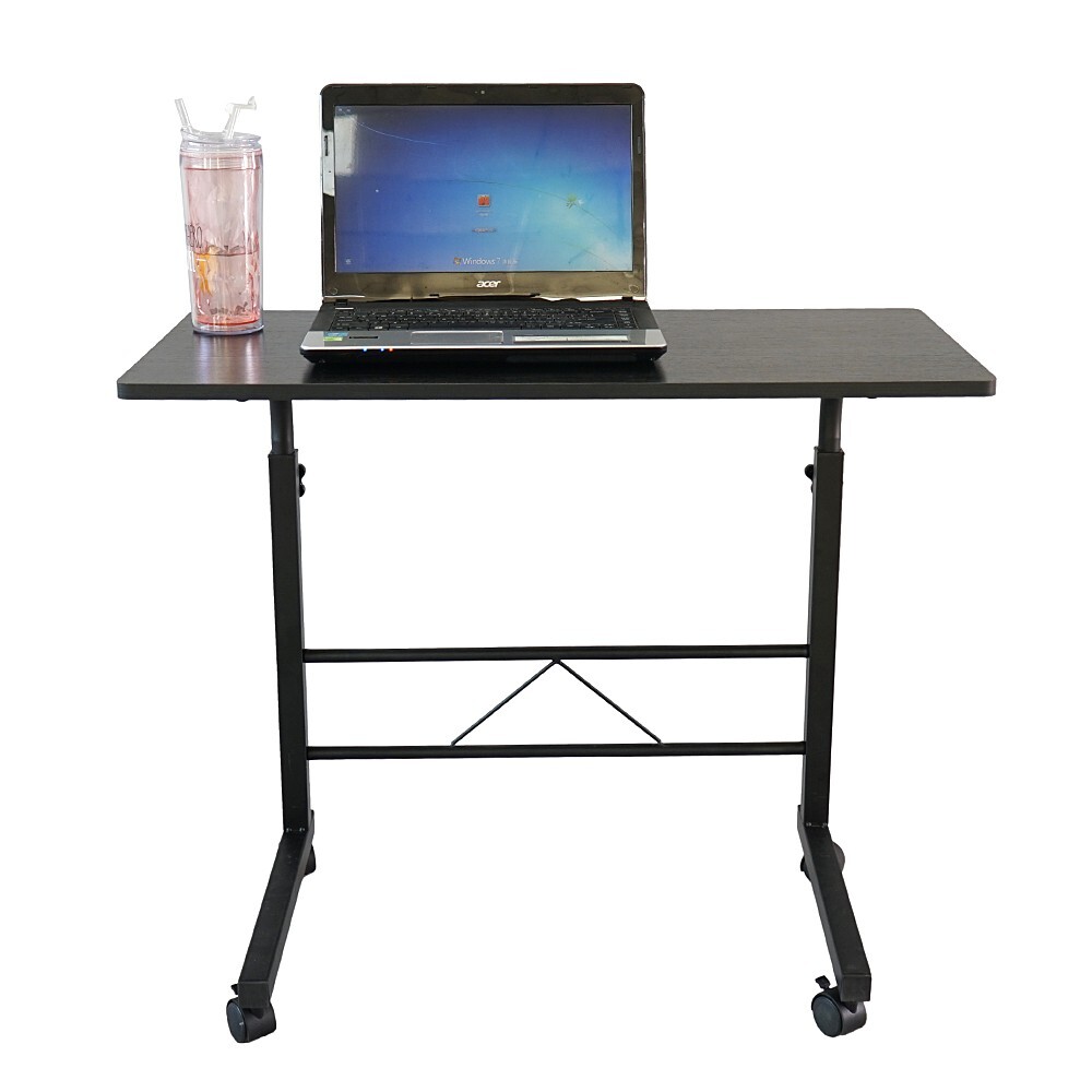 US C Shaped Rolling End Table,Side Table Adjust for Couch Sofa Table Living Room