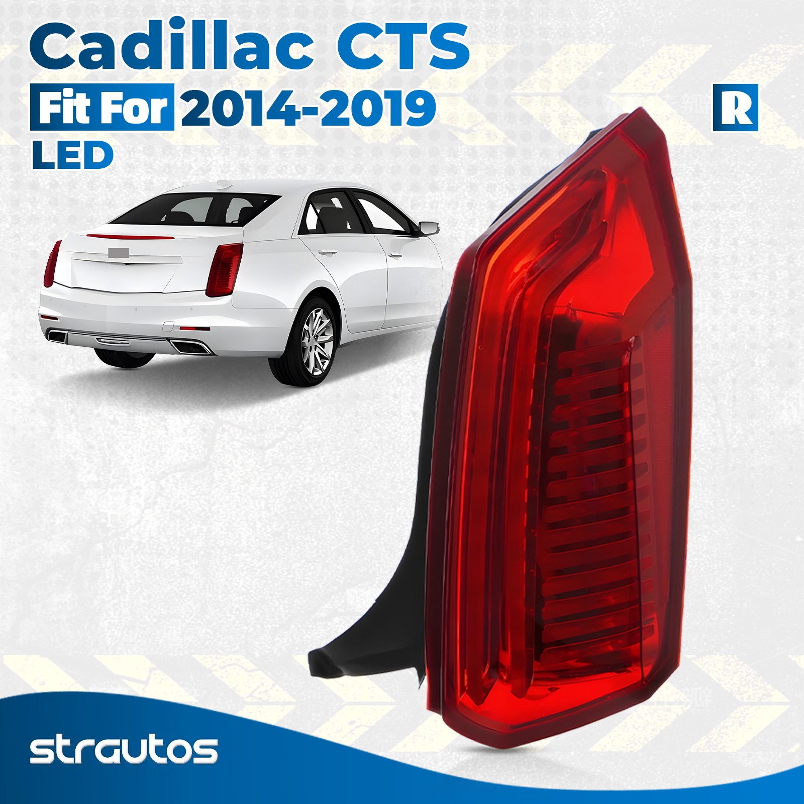 For 2014-2019 Cadillac CTS LED Red Tail Light Brake Lamp Rear Right Passenger