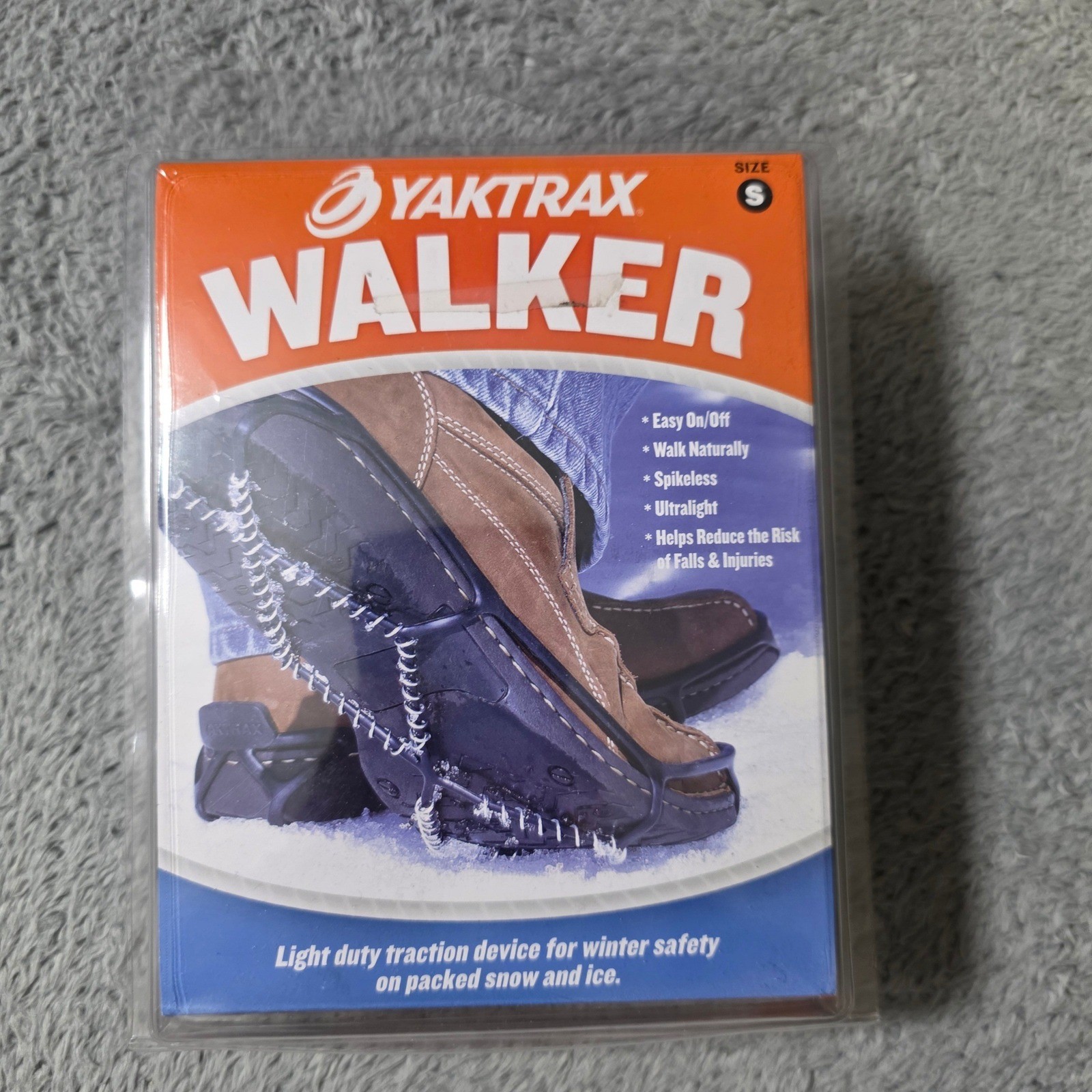 Yaktrax Unisex Small Walker Traction Cleats Black Spikeless Ice Snow Grips 2814