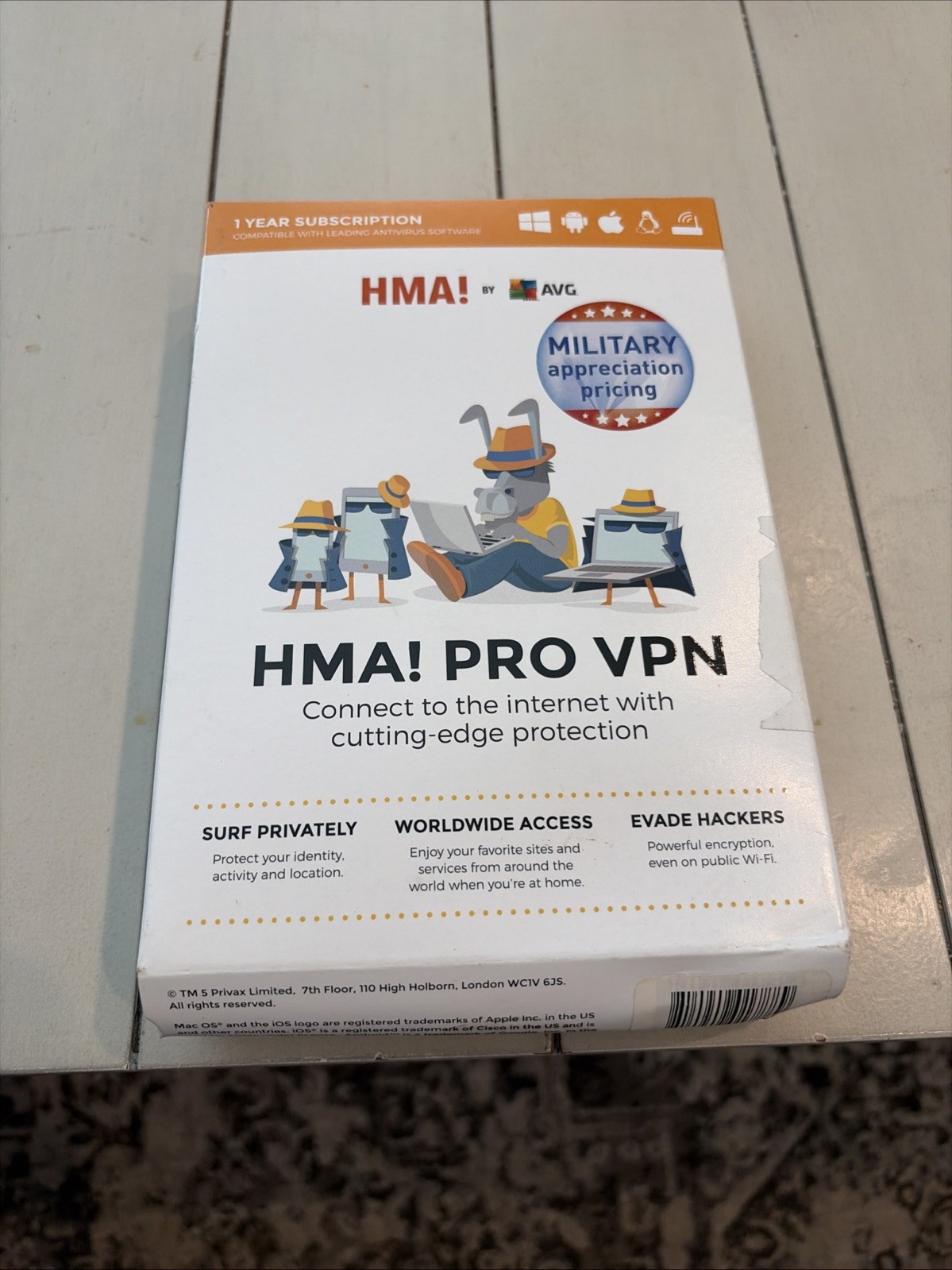 New In Box HMA! Pro VPN Antivirus