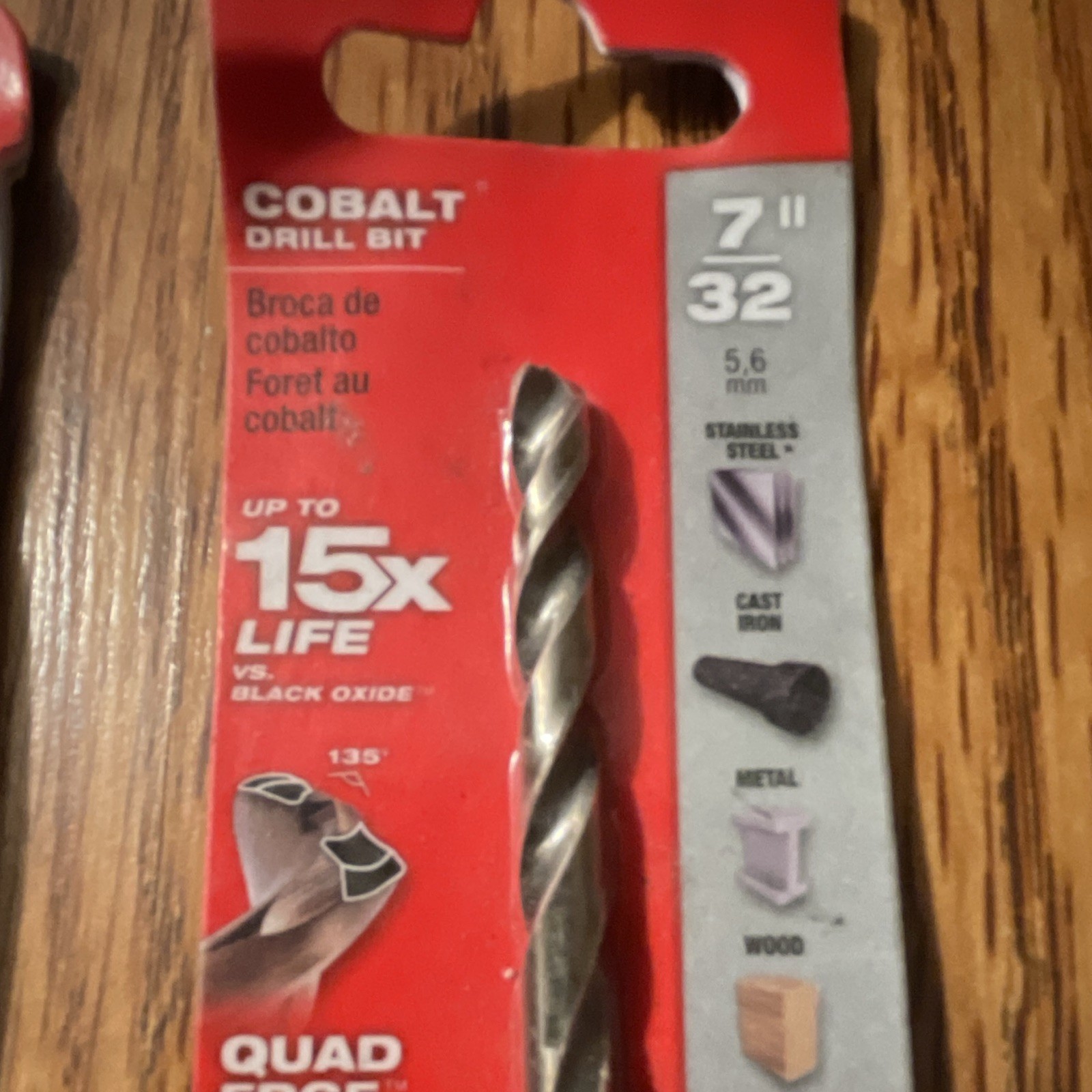Milwaukee RED HELIX Cobalt Drill Bit 7/32 in (5.6mm) 48-89-2311