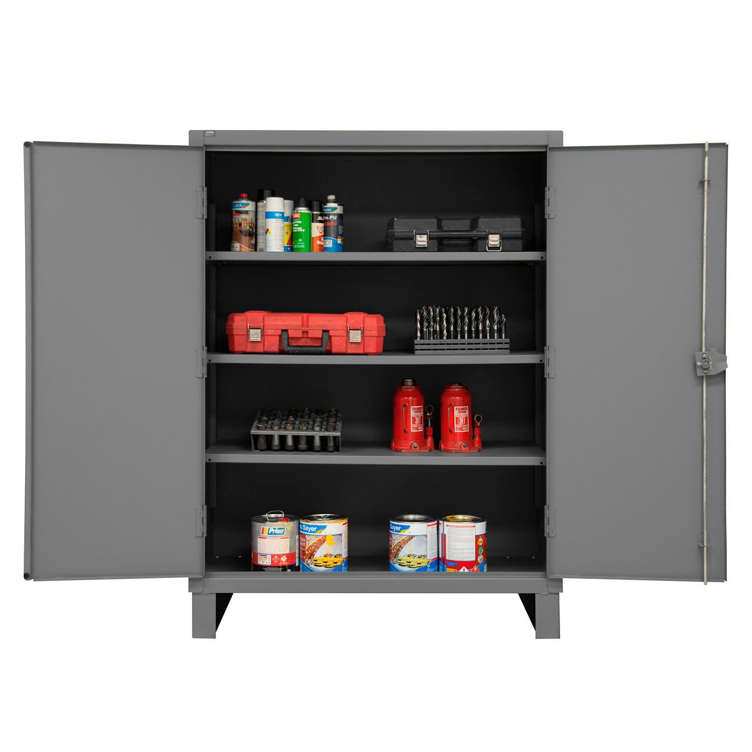 Global Industrial 12 Gauge Heavy Duty Cabinet 48"W x 24"D x 66"H Gray