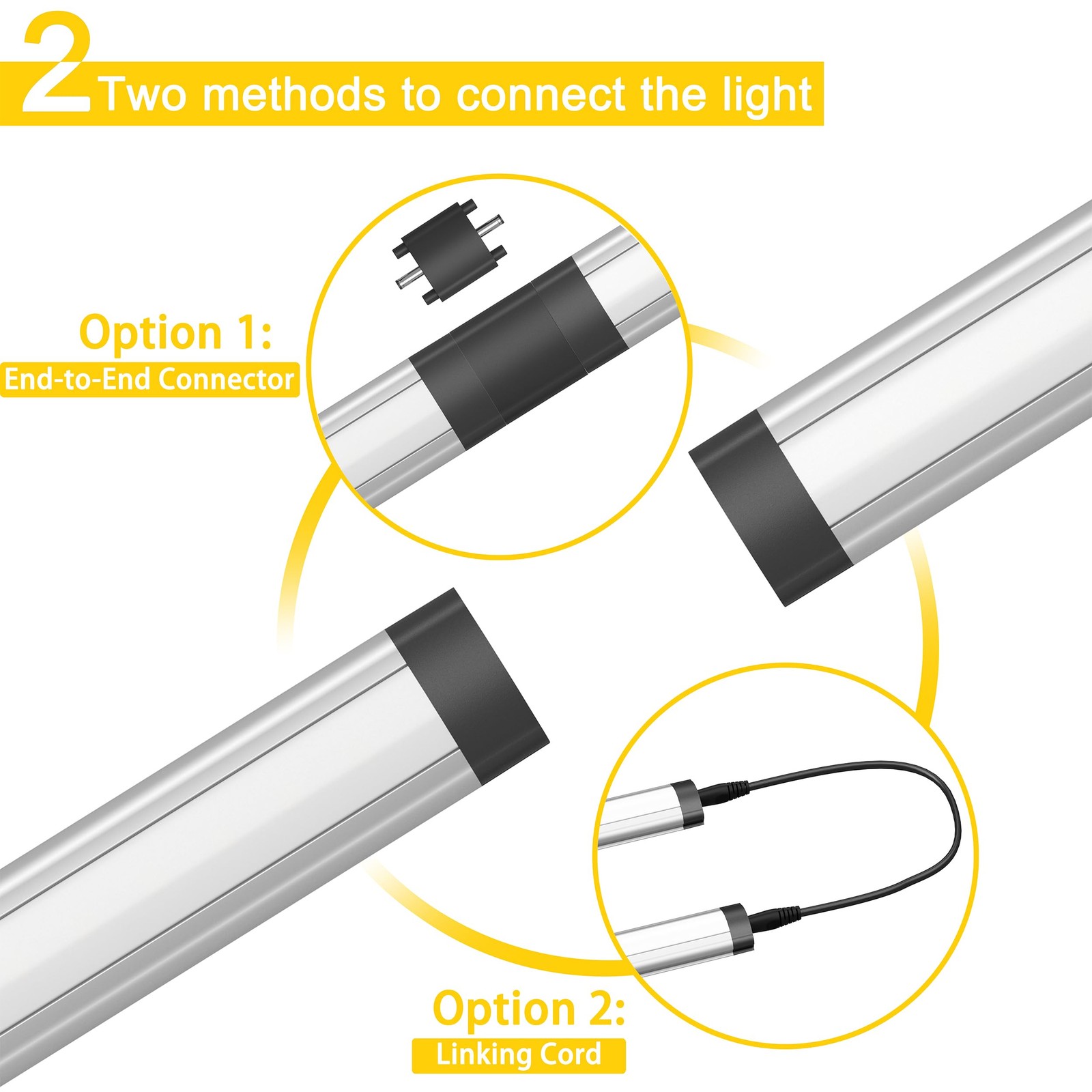 12 Inch Plugin LED Under Counter Lights Kitchen Daylight 5000K 3 Pack