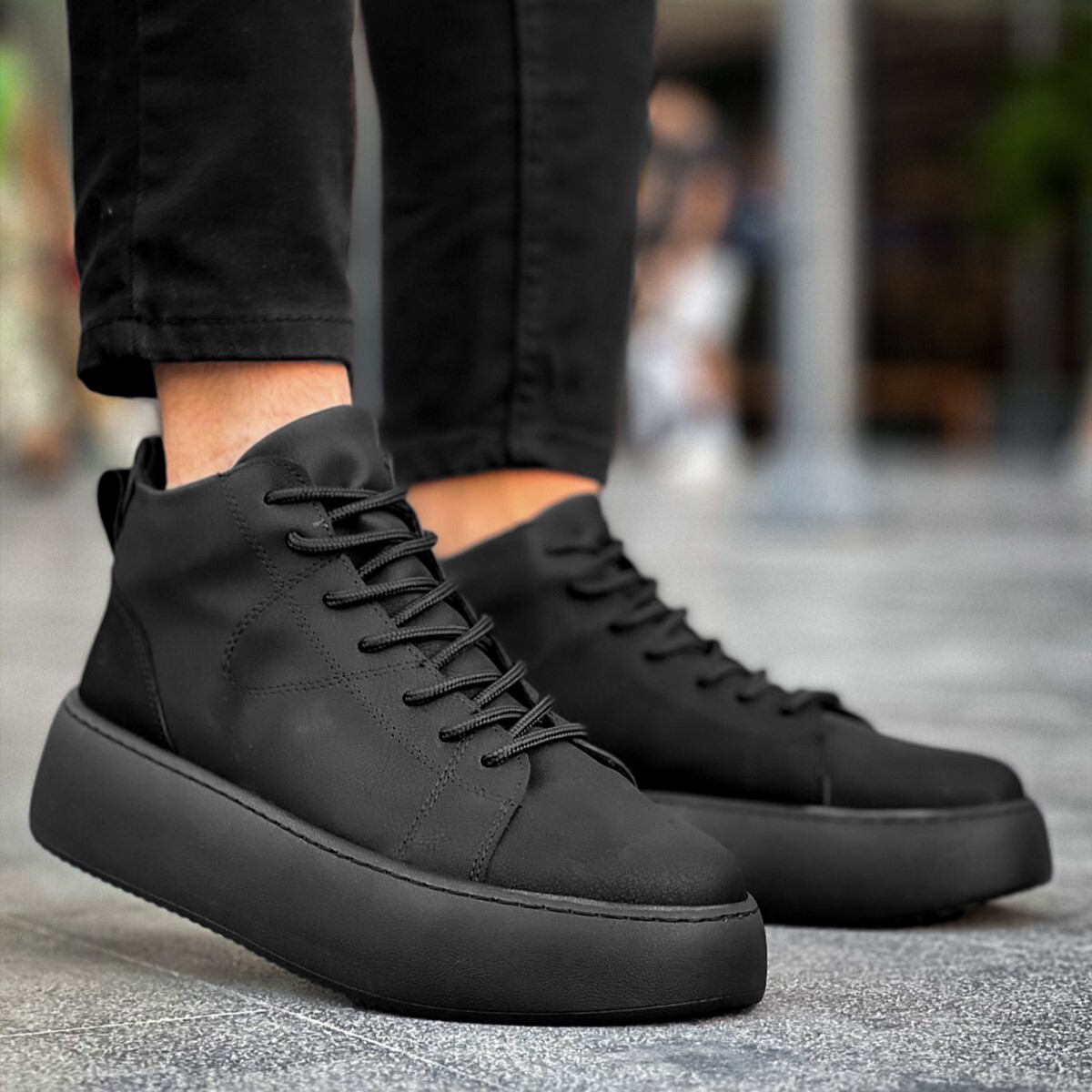 Men's Boots High Top Sport Shoes Lace Up Casual Boots For Men
