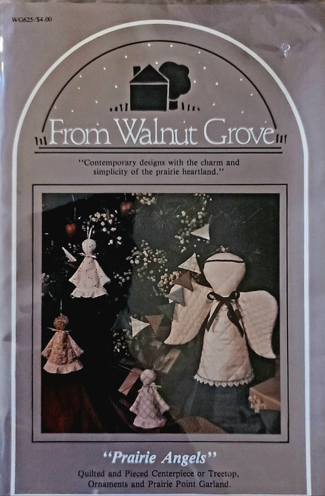 Walnut Grove - 'Prairie Angels' Quilted, Angel Treetop, Centerpiece & Ornaments