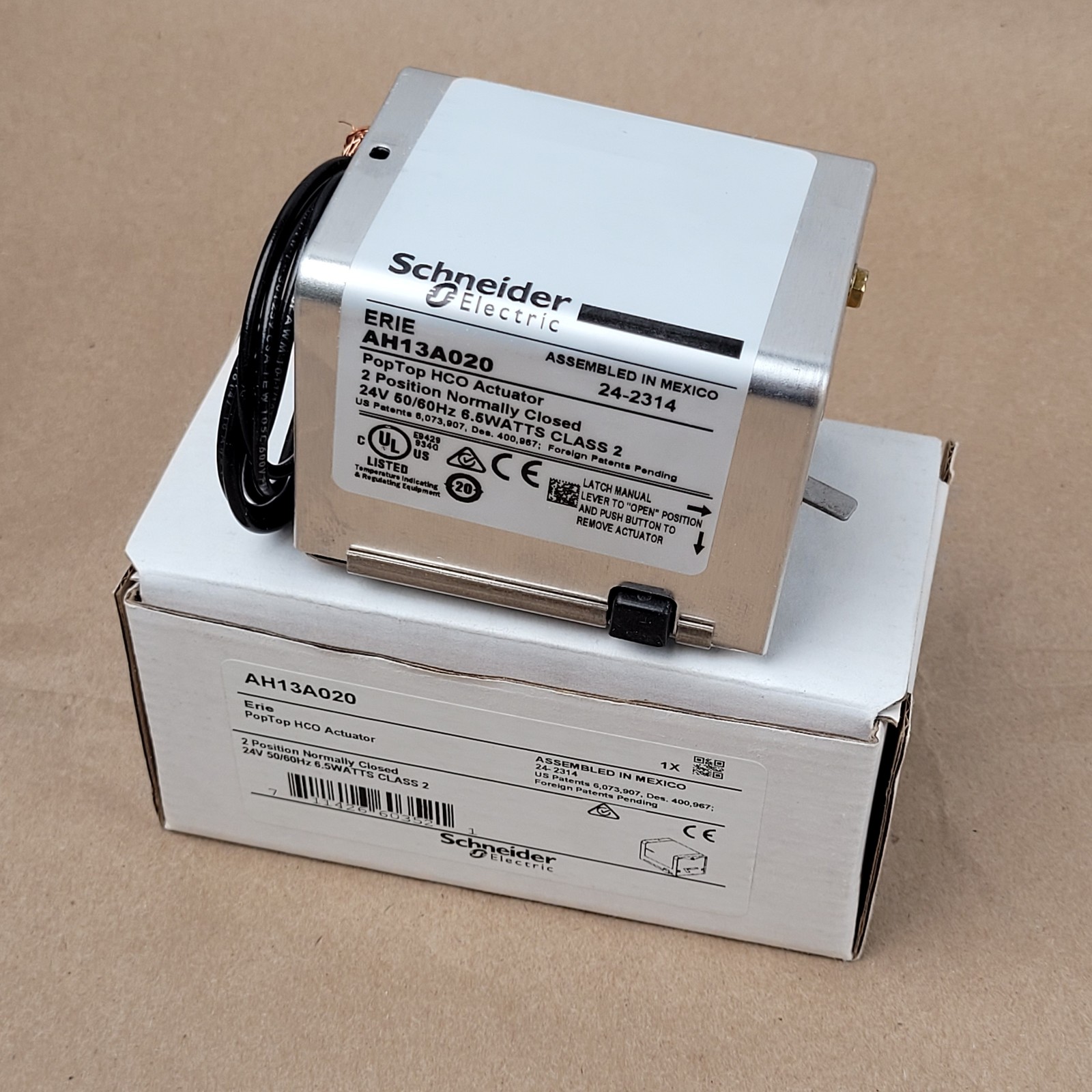 Schneider Electric AH13A020 Erie PopTop HCO Actuator, 24V 50/60 Hz, 6.6 W - NEW