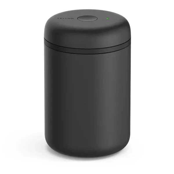 Fellow Electric Atmos Vacuum Canister Matte Black Airtight Coffee Storage Tin