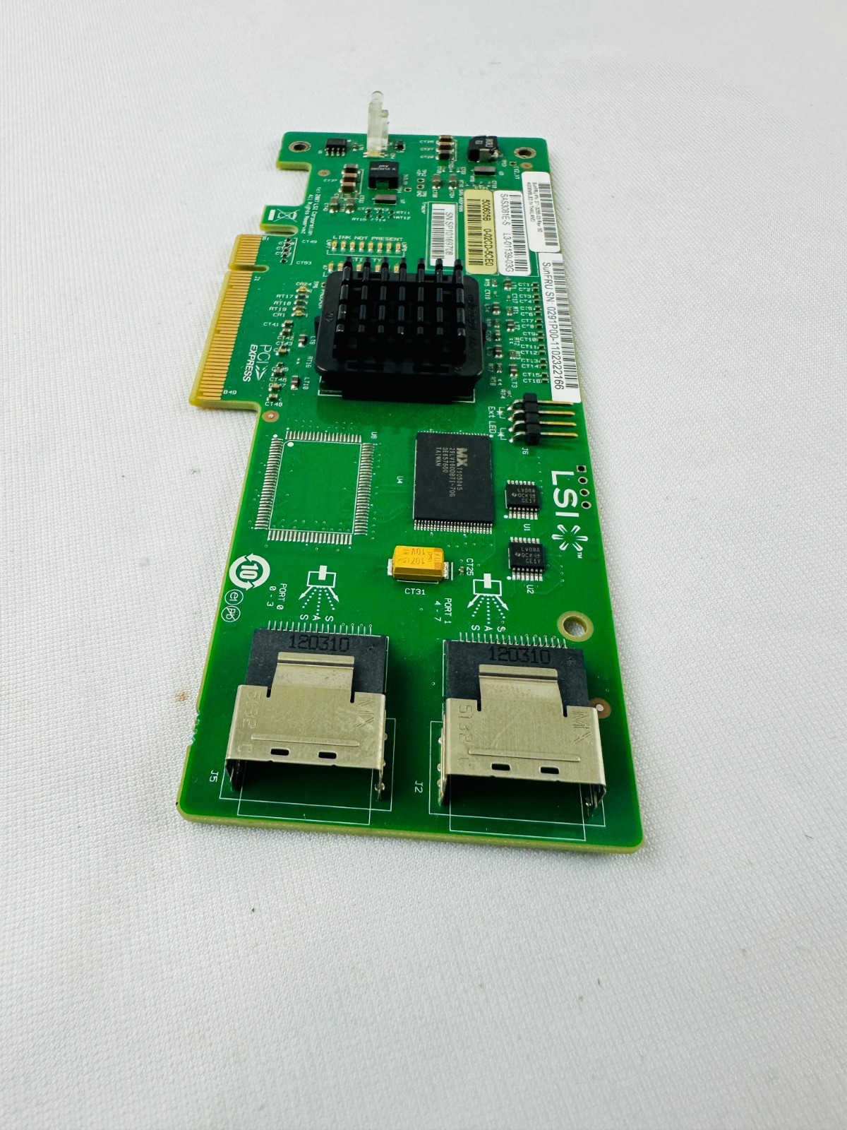 LSI Logic SAS3081E-S 371-3255-03 PCIe SAS / SATA Controller Card