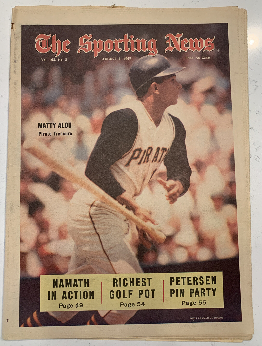 The Sporting News August 2, 1969 Matty Alou Pittsburgh Pirates Baseball (B33)