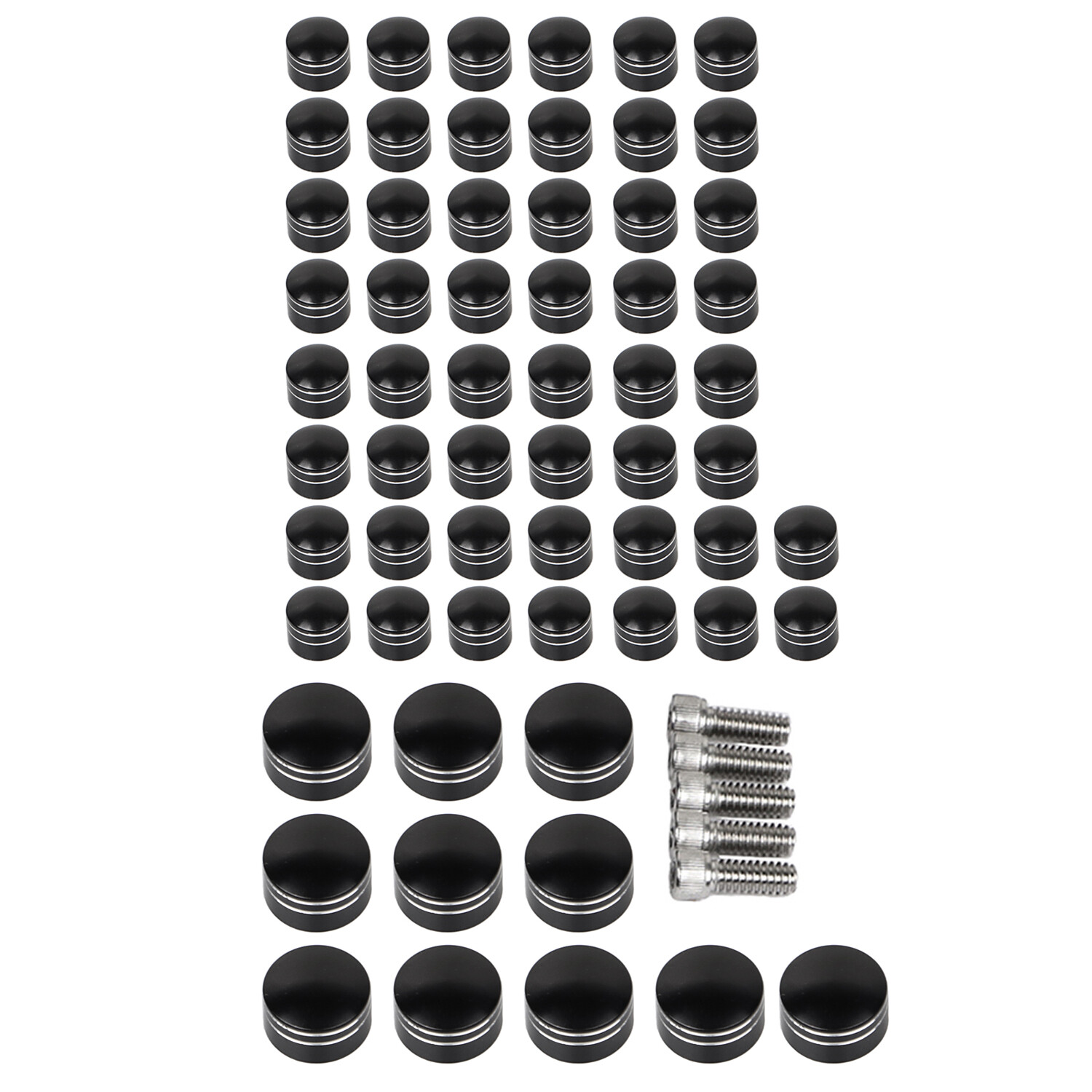 61X Topper Engine Bolt Covers For Harley Heritage Softail Slim FLS Custom FXSTC