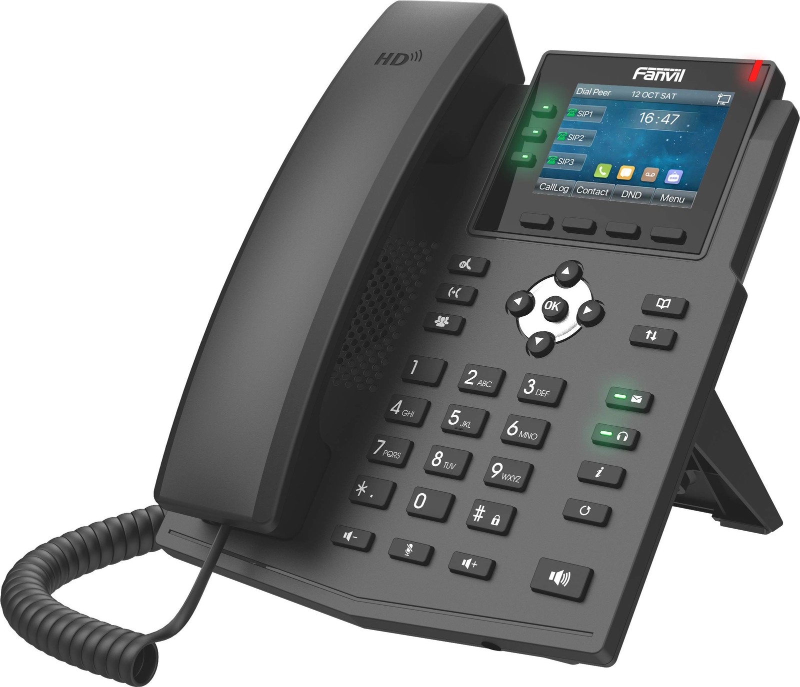 Fanvil X3U Enterprise VoIP Phone, 2.8-Inch Color Display, 6 SIP Lines