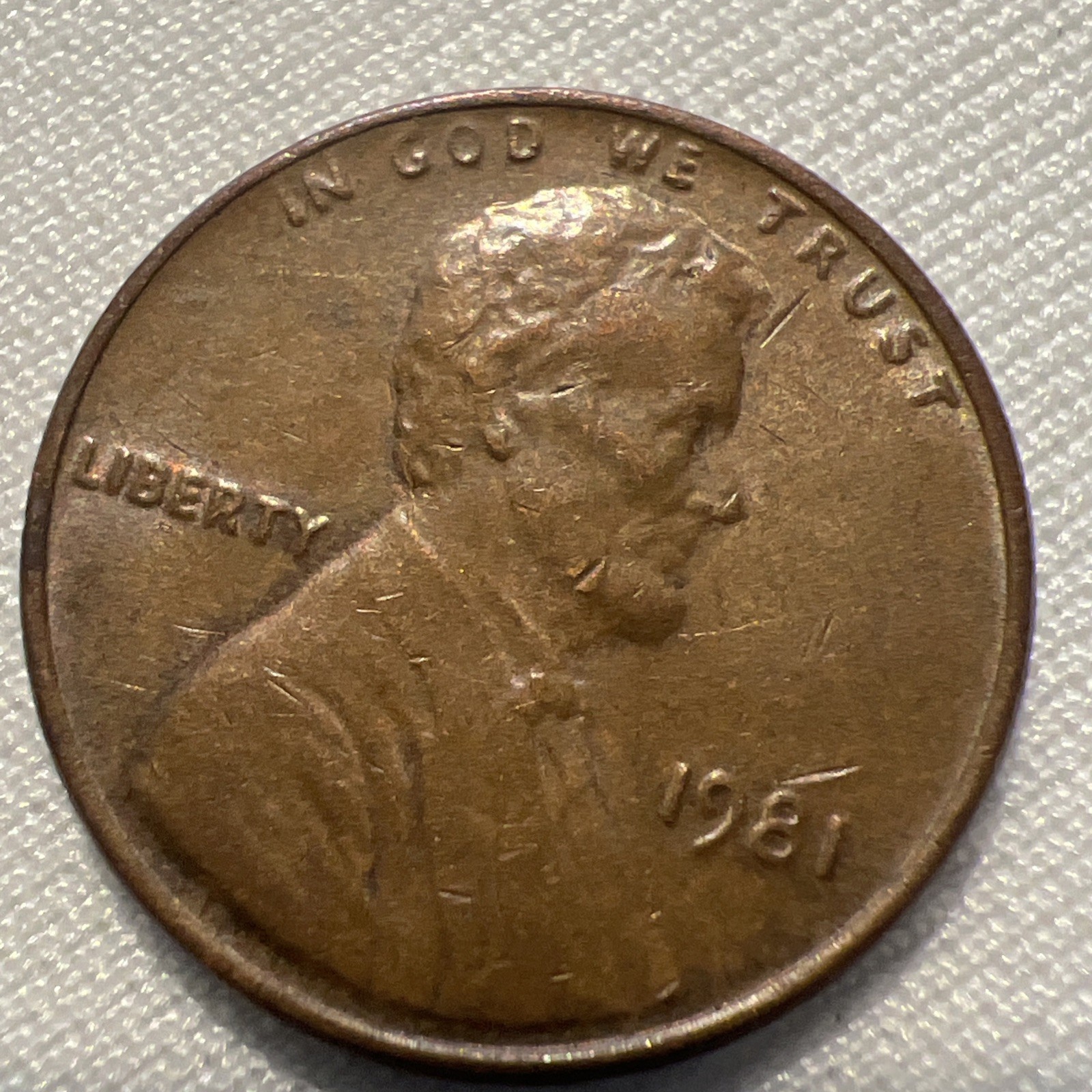 1981 Lincoln Penny No Mint Mark