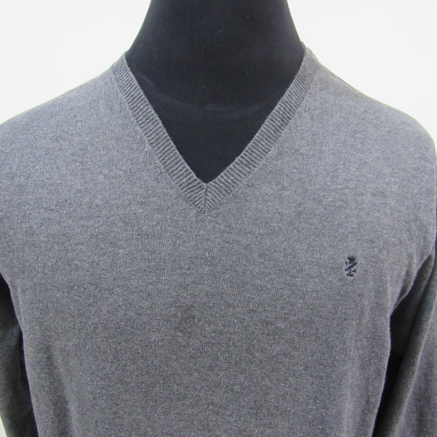 IZOD Mens Plain V Neck Jumper Cotton Chest 46/48 Size XL REF (Y18862)