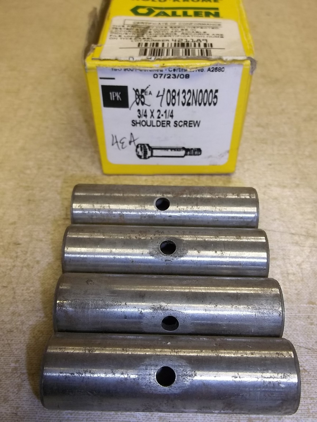 NEW Set of 4 Shoulder Screw Casing 08132N005 3/4 x 2-1/4" Allen *FREE SHIPPING*