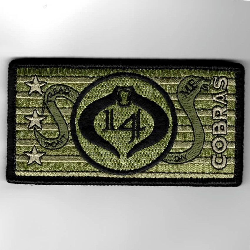 4" NAVY WORKING UNIFORM NAVAL ACADEMY COBRAS NWU HOOK & LOOP JACKET PATCH