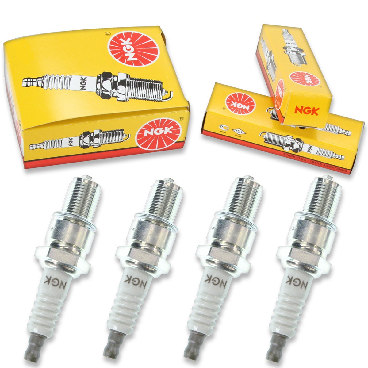 4pcs NGK 3998 Standard B9EG SOLID Motorcycle Spark Plug Tune Up Kit Set bc