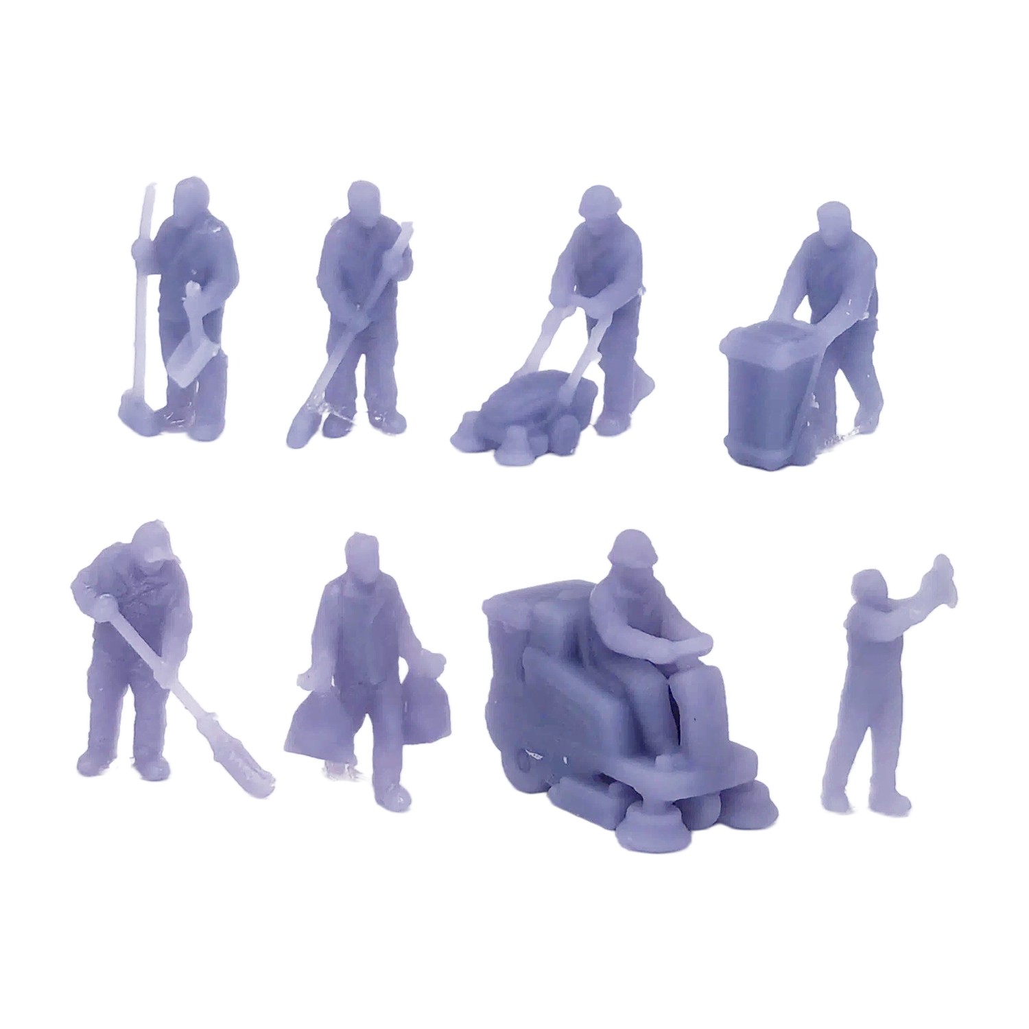 Outland Models Sanitation Worker/ Street Cleaner Figure Set 1:220 Z Scale