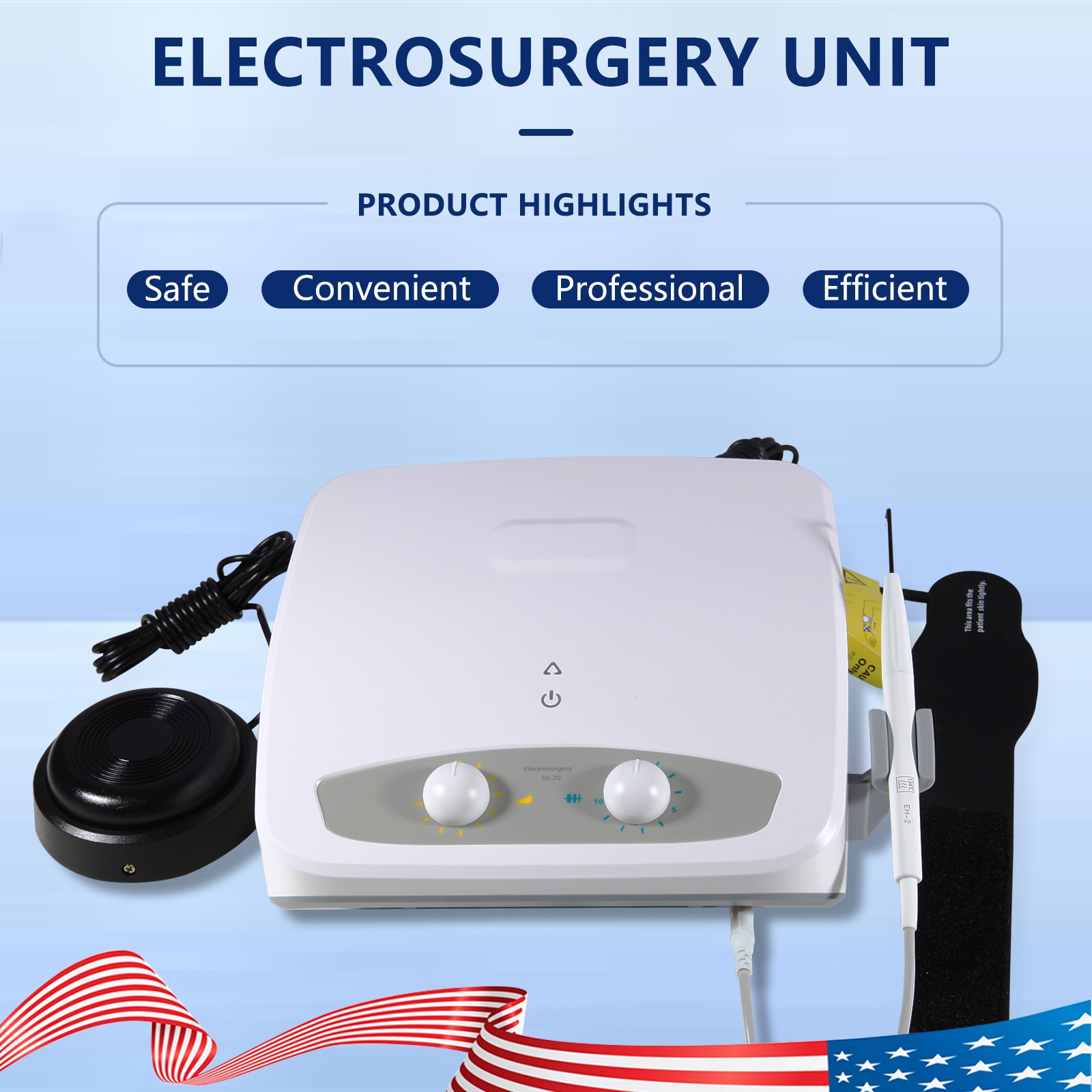Electro Electrosurgery Unit Machine High Frequency Electric 7pcs Tips UPS