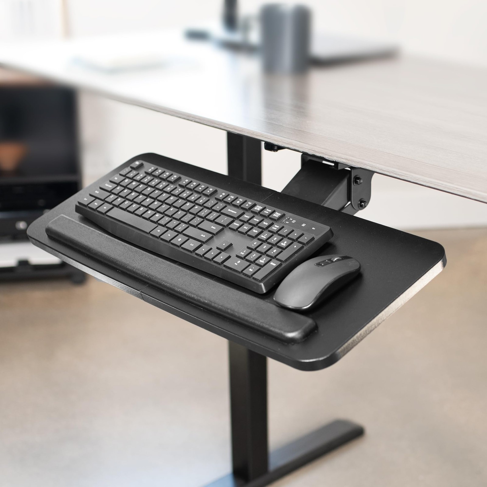 VIVO Adjustable Computer Keyboard & Mouse Platform Tray Ergonomic Under Table