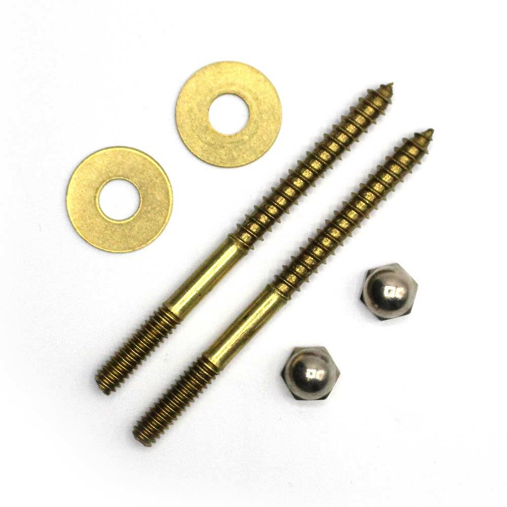 Primex 80043 3-1/2 Inch Brass Closet Screws