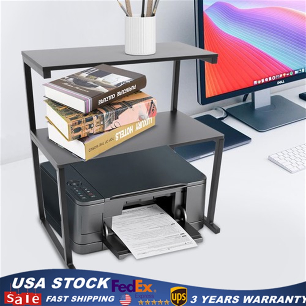 3 Tiers Laptop Printer Stand Baker's Storage Rack Shelf for Desk Office Table