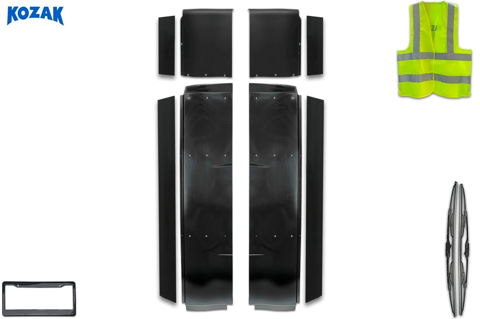 Top & Lower Fairings Cab w/ Extenders Set Compatible with International LT625