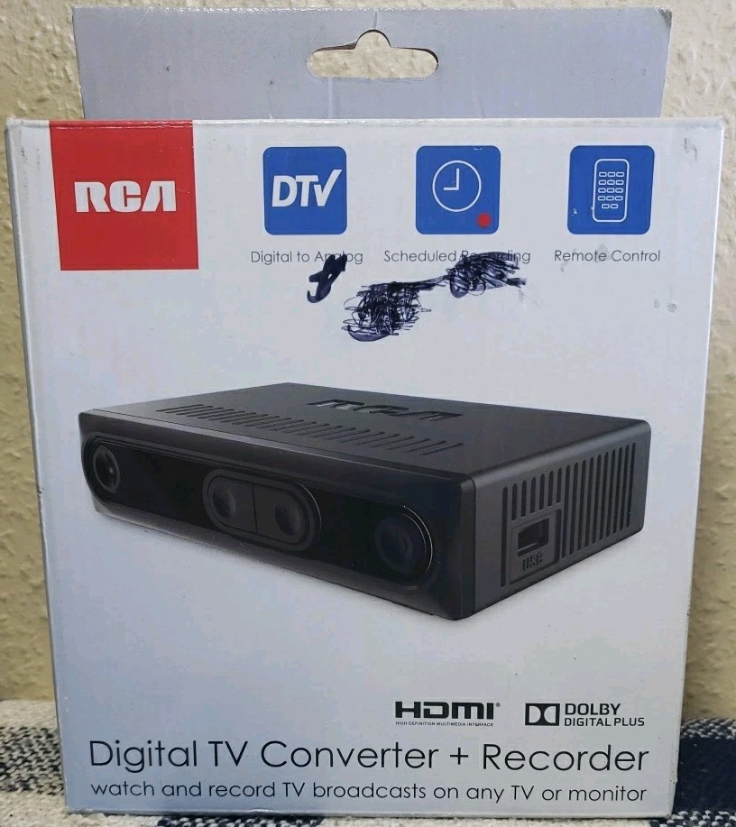 RCA DTA880 Digital TV Converter Recorder HDMI DTV DVR Tuner New Open Box
