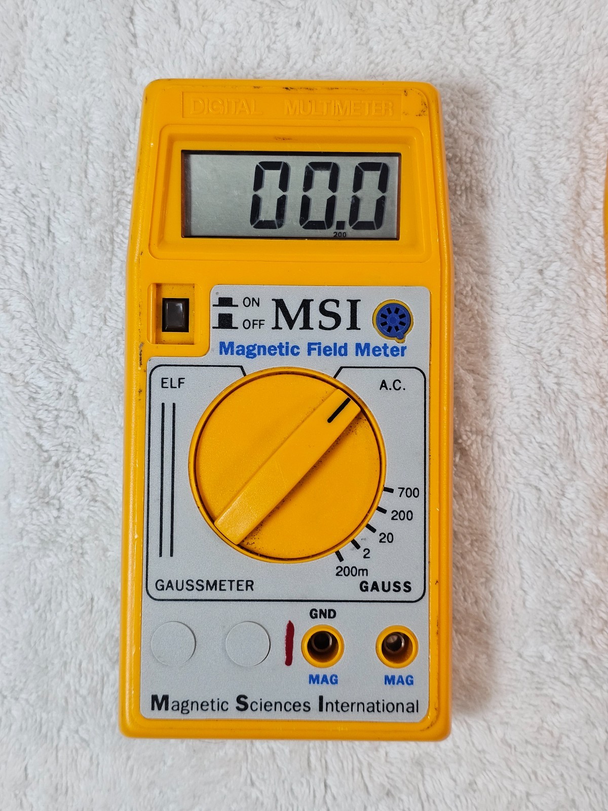 MSI Magnetic Field Meter Gaussmeter w/ MAG CHECK Model 25 Sensor Tested