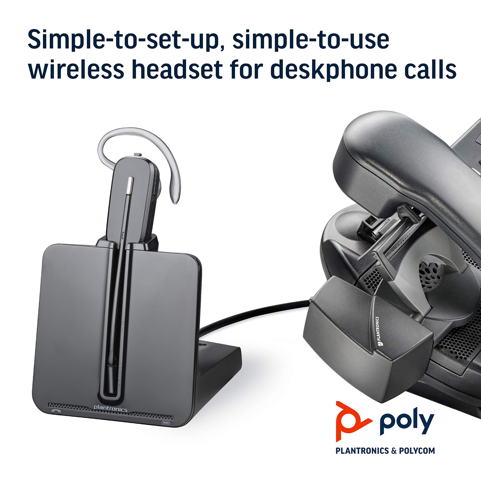 Plantronics CS540 Wireless DECT Headset Poly Single Ear Mono Convertible