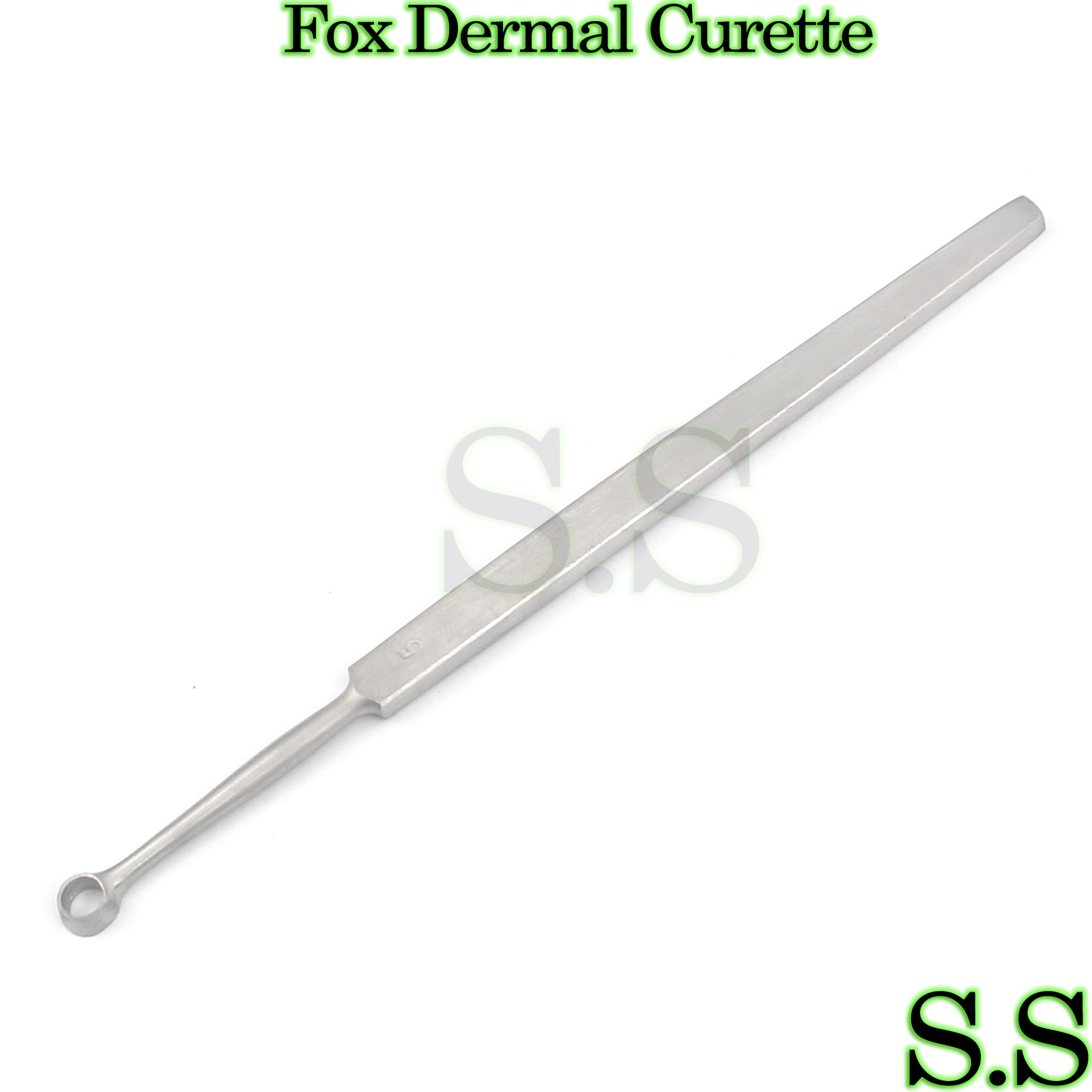 Fox Dermal Curette 5mm Surgical Dermatology Instruments
