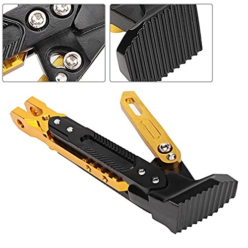 Motorcycle Side Stand, Aluminum Alloy Motorcycle Kickstand Adjustable