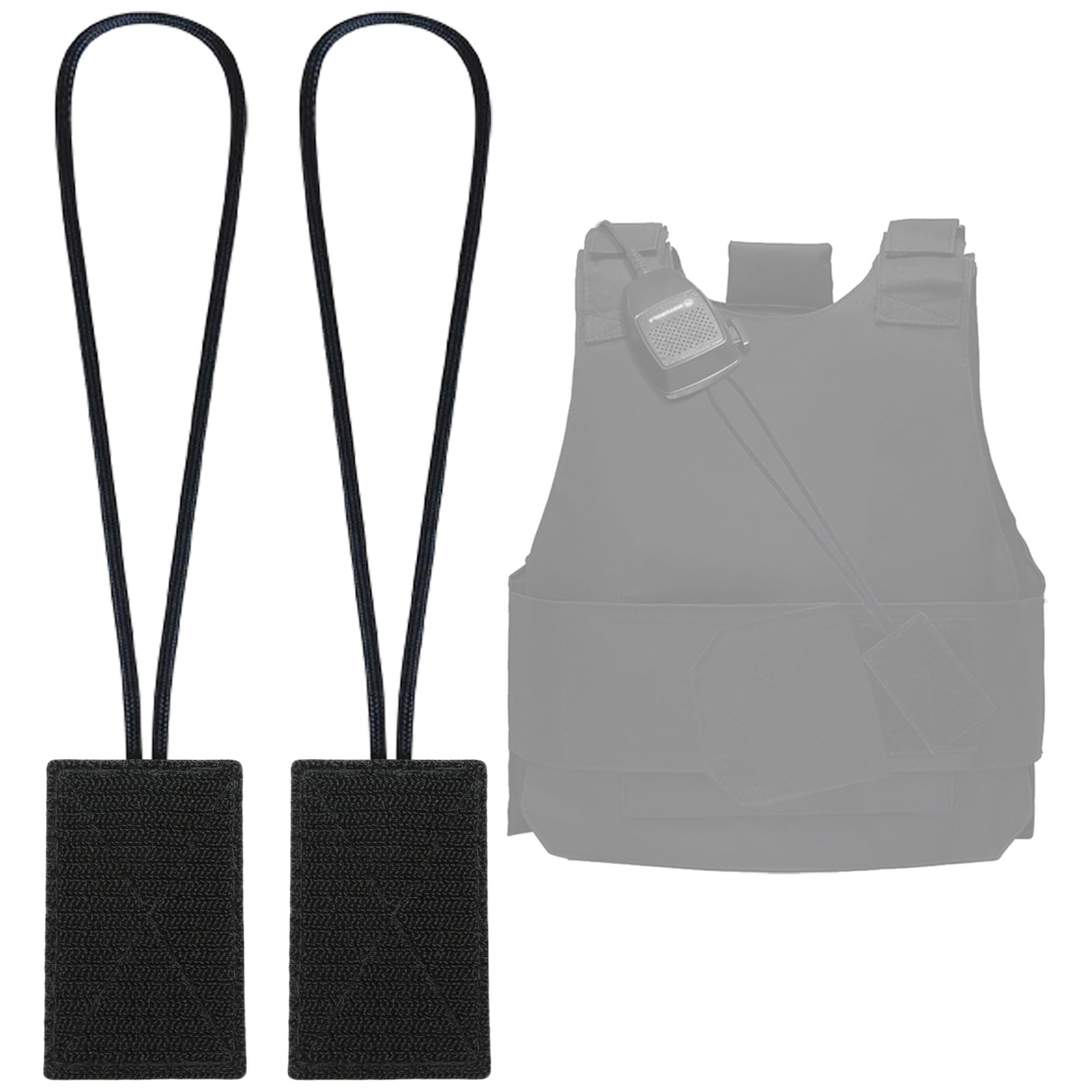 Terixe 2 Pack Mic Clips for Law Enforcement, Black Radio Holders, Mic...
