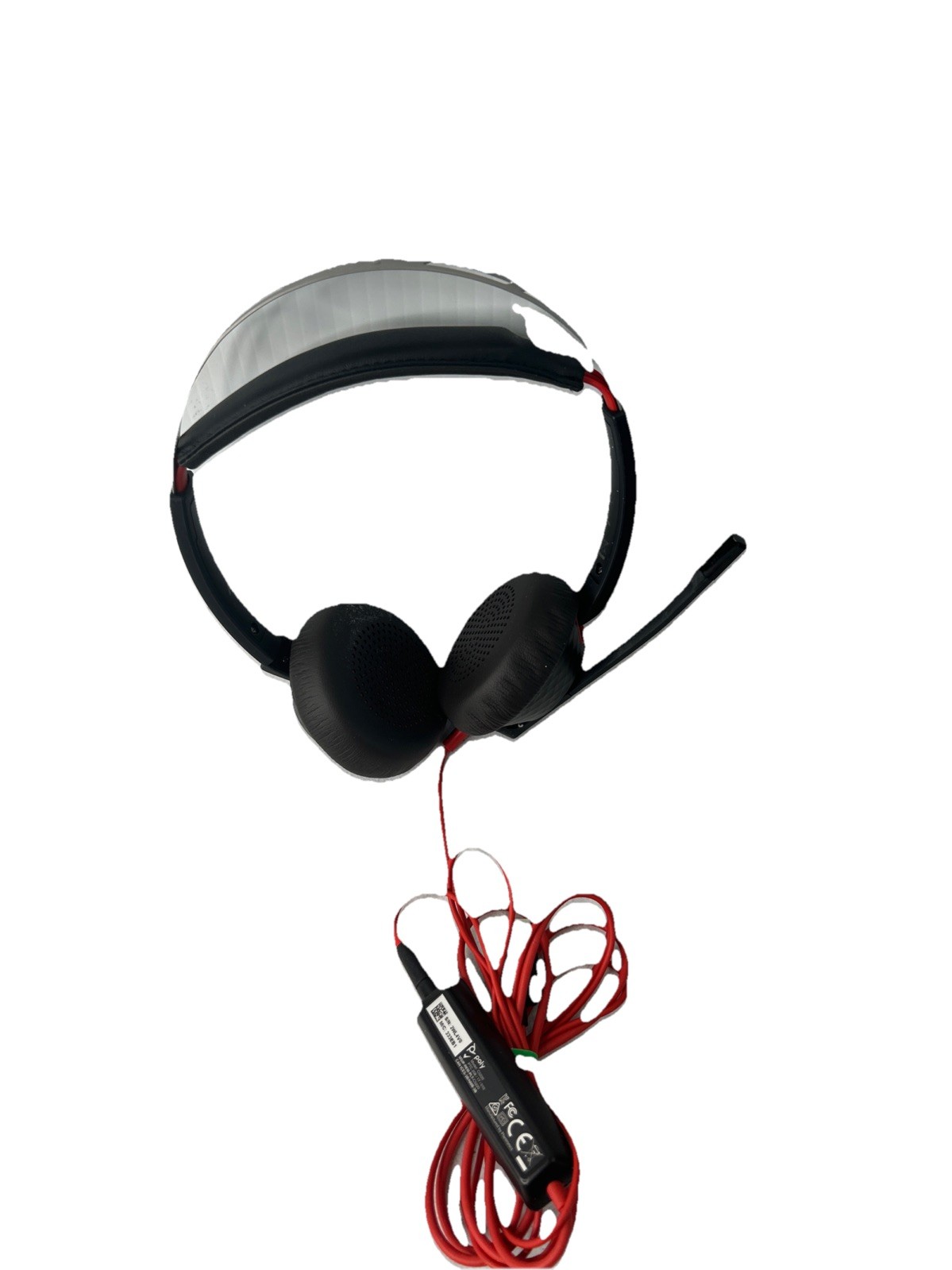 Poly Blackwire 5220 Dual Ear Wired Headset USB-C USB-A Adapter 8X231AA Tested