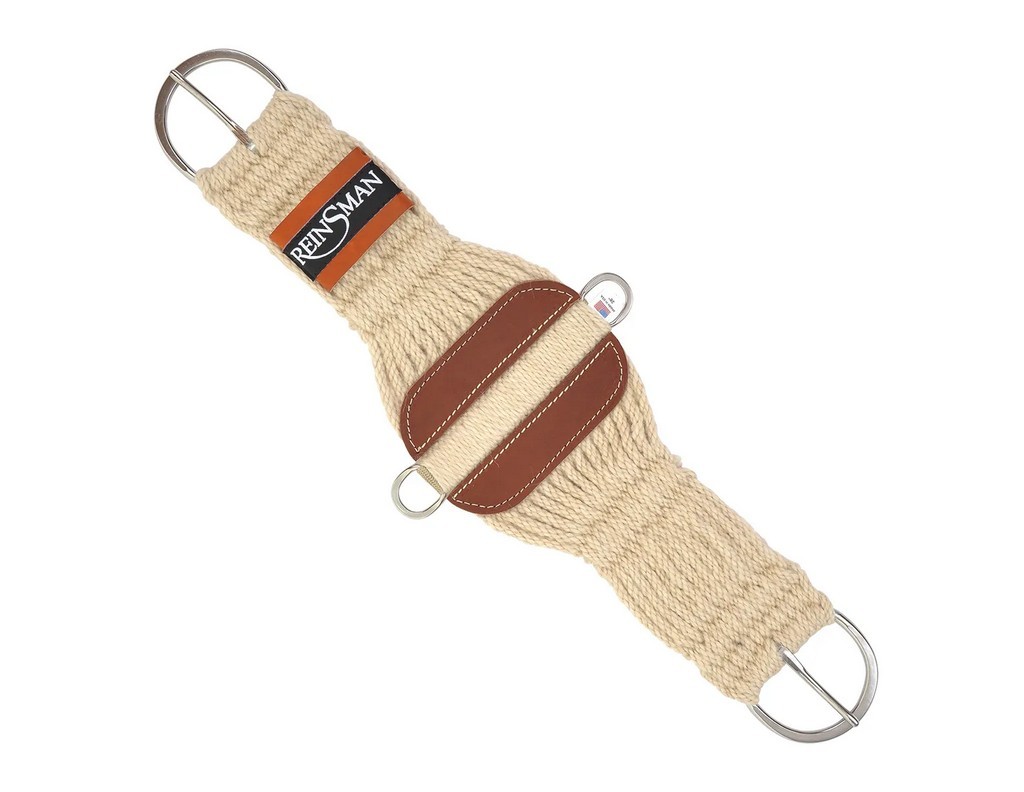 Reinsman Cinch Strand Mohair Flat Buckle Nylon Leather Woven 9621