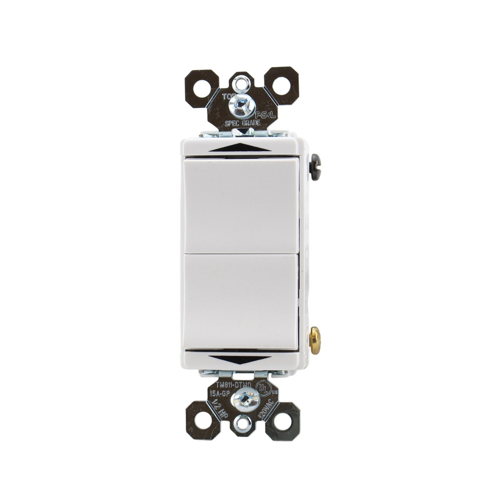 Legrand TM811DTMOW Spec Grade Decorator Rocker Momentary Switch, White 1 Count