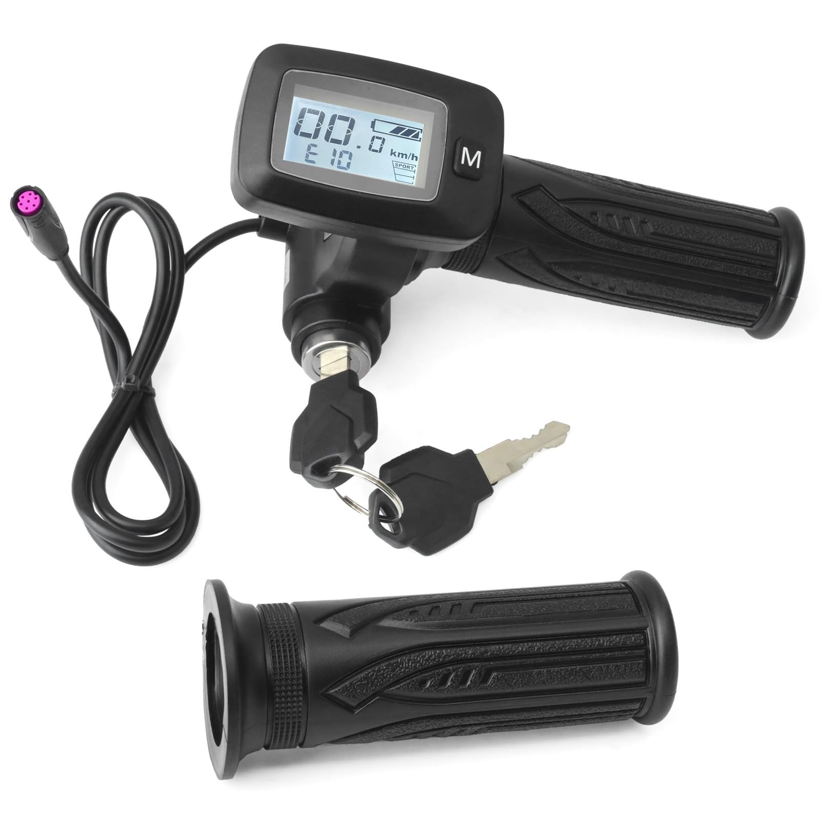 Upgrade 48V Throttle with M Key button Replacement for Tuttio Soleil01 Black