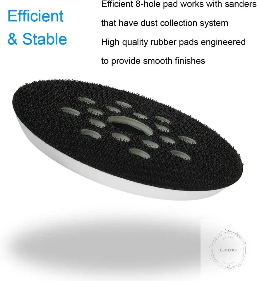 2 Pack 5 Inch 8 Hole Hook & Loop Replacement Sander Pad for 5" Bosch ROS20VS,