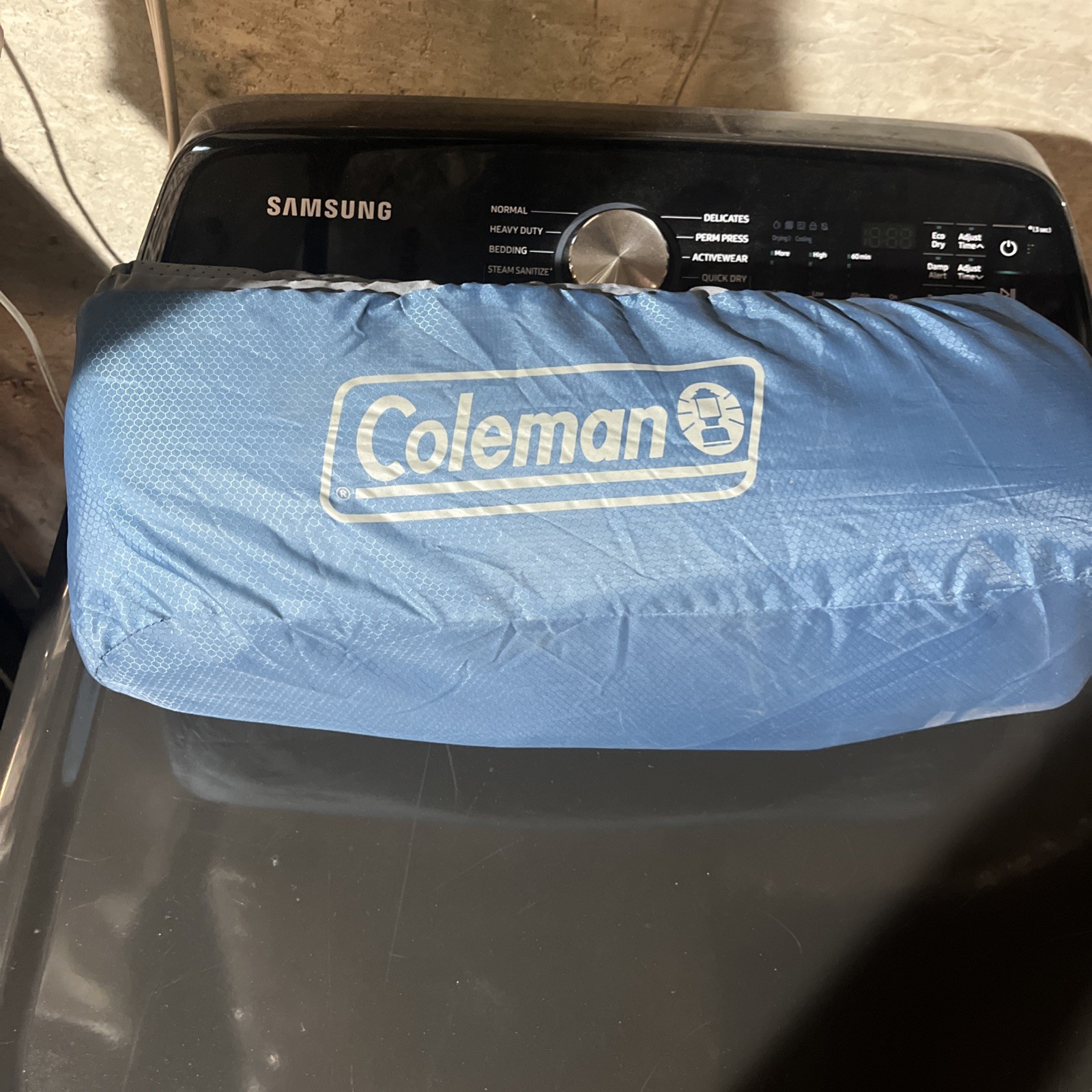 (2) Coleman Montauk Big & Tall Self-Inflating Mattress Pad Blue 78x30 w/Bag