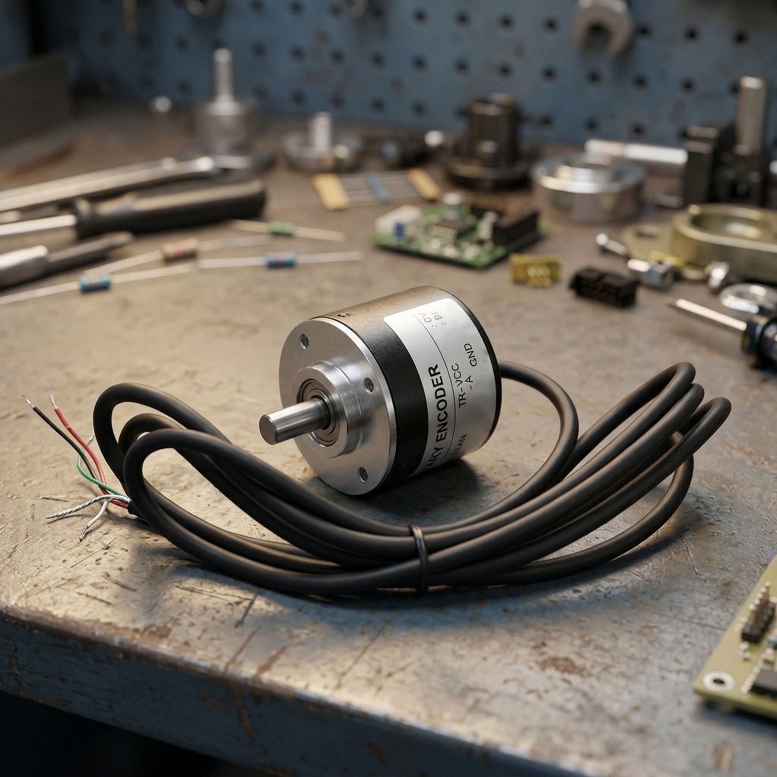 Dual Phase Rotary Encoder 600PR DC 5V 24V for CNC Robotics and Automation