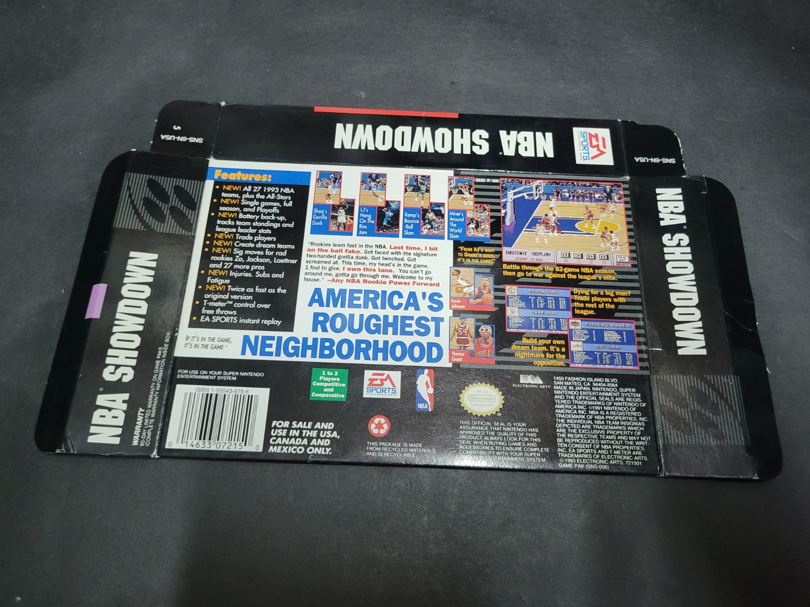 Super Nintendo NBA Showdown box only